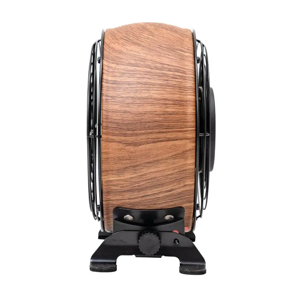 2 حزمة ريترو 5 بوصة سطح المكتب طبل مروحة معدنية منضدية USB-C قابل للتعديل إمالة 3 سرعة داخلي دوران الهواء مكتب المنزل