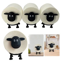 Sheep Toilet Paper Holder Resin Lovely Sheep Tissue Box Stackable for Home Bathroom Vanity Night Stands