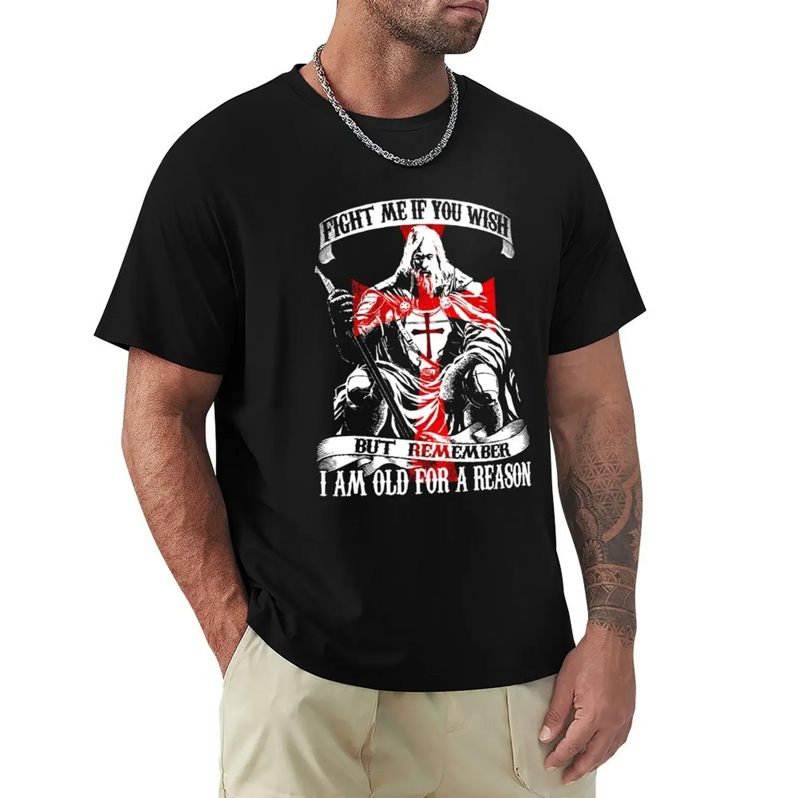 

Templar Shield Cross Medieval Warrior Sword Knights Templar Armor Old For a Reason T-Shirt heavyweights cotton t shirt men