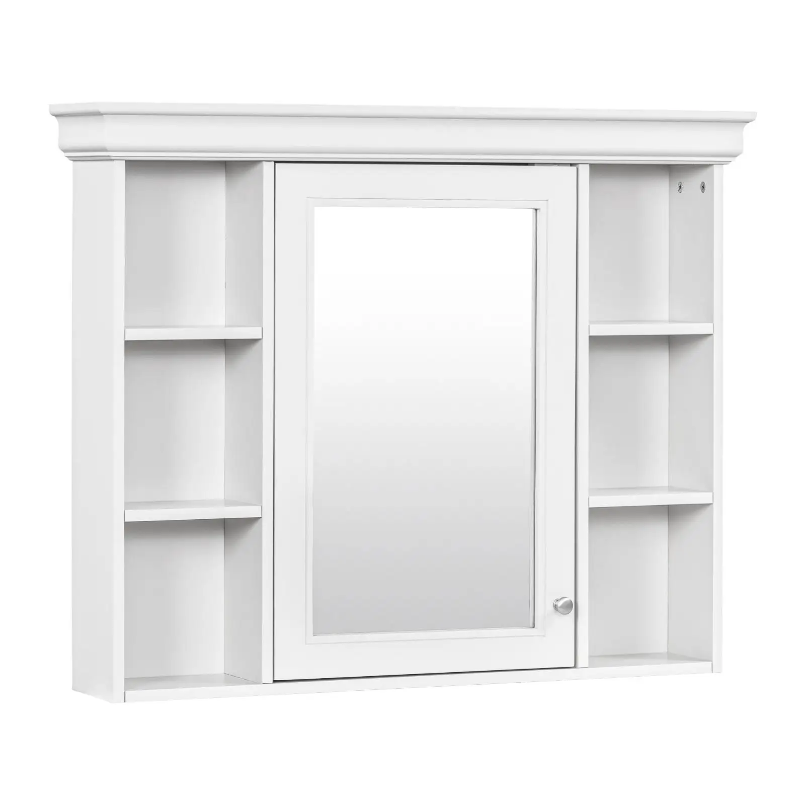 

Bathroom Wall Cabinet with Modern Design Mirror Door and Ample Storage Shelves for Bathroom Sink with Complete Cabinet