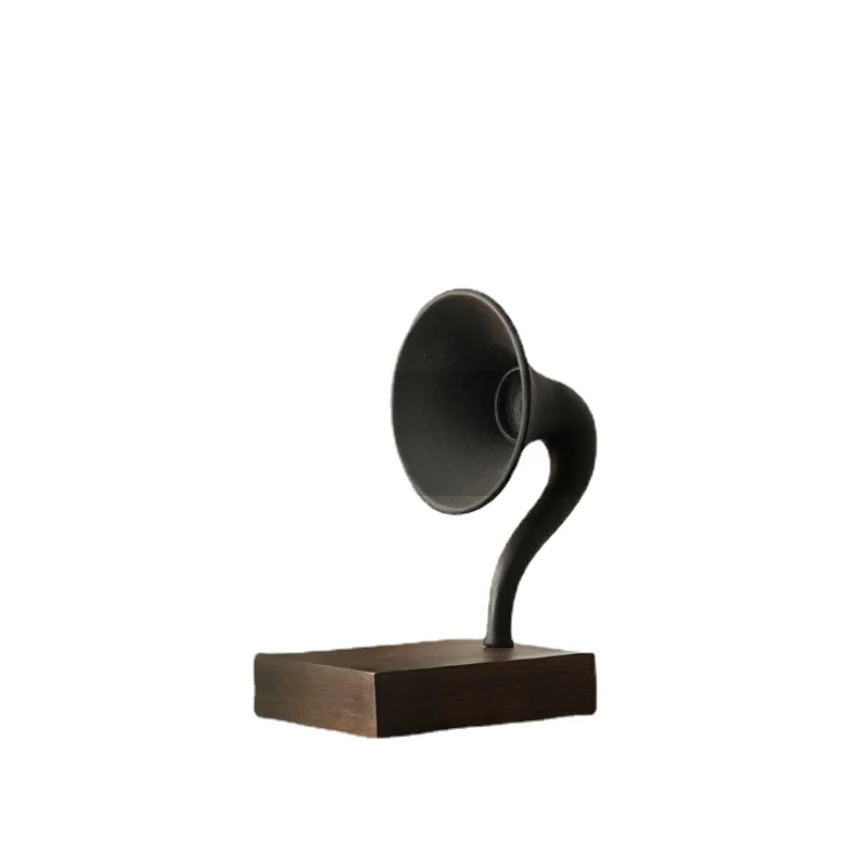 YY Solid Wood Vintage Phonograph Speaker Decoration Model Room Decoration