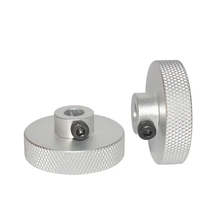 aluminum 17/23 stepper motor hand wheel jog knob 5/6.35/8/14mm bore size