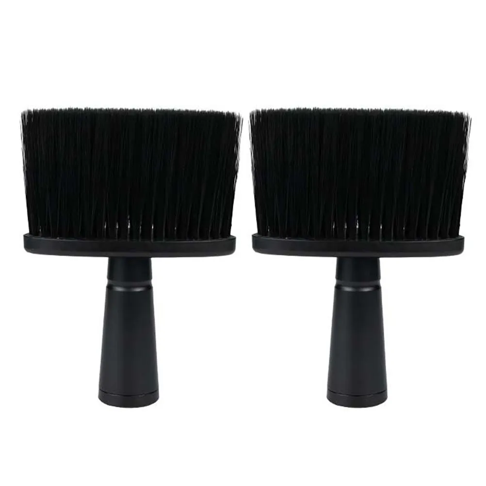 

Набор из 2-х щеток для чистки шеи, парикмахерская щетка для удаления волос, нейлоновый инструмент для стрижки и удаления пыли с удобной ручкой