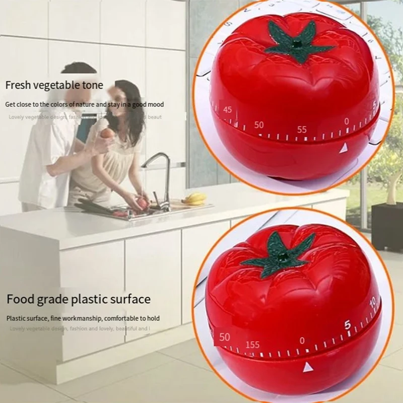 Tomato Countdown Kitchen Still Reminder Mechanical Countdown Alarm Clock Cooking Tools Game Countdown