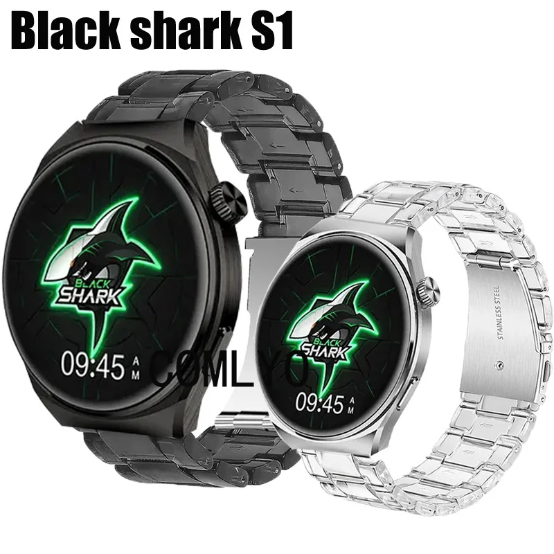 For Black shark S1 PRO Classic Strap Wristband Plastic Clear Smart Watch Band