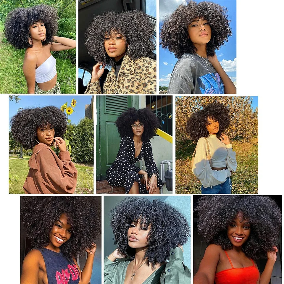 4C Afro Kinky Rizado Virgen Brasileño Cabello Humano Weft Extensiones Paquete para Mujeres Afroamericanas Tejido de Cabello 6