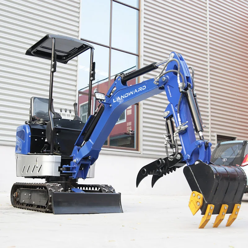 Farm Use High-Efficiency Trencher 1 Ton Small Diesel Crawler Excavator 1200 KG Household Hydraulic Digger EPA/Euro 5 Customized