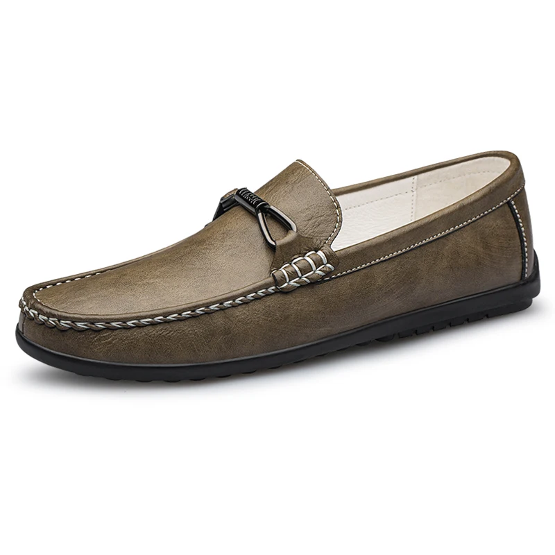 Gommino Penny mocasín plano de cuero para hombre, zapatos de conducción sin cordones, informal, ocio, ligero, Primavera