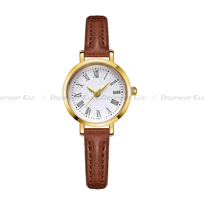 Relojes sencillos Para Mujer, relojes con correa redonda pequeña Para Mujer, relojes de pulsera de cuarzo, Reloj de regalo Para Mujer, Reloj Para Mujer