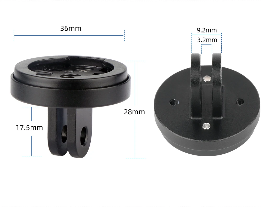 Deemount Richtungsverstellbarer Adapter für Garmin Bryton Wahoo Computer, hinteres Radarlicht, passend für Magicshine Scheinwerfer-GoPro-Kamera – Detail 4