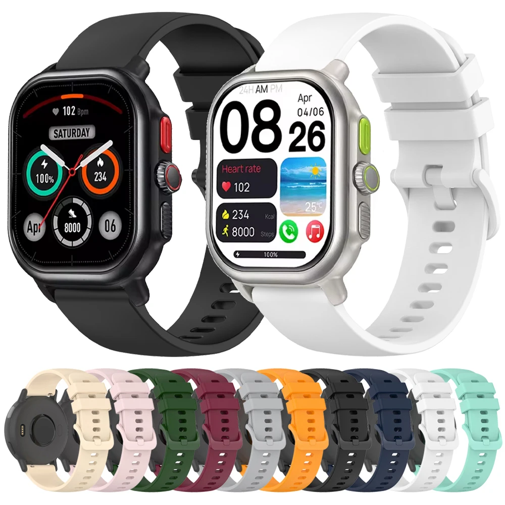 Replace Silicone Strap for Zeblaze Vibe 7/Pro/Lite/stratos 2 3/Btalk/GTR 3 Pro/Ares 3 Pro Bracelet Mi Watch 2 Pro S1 22mm Correa