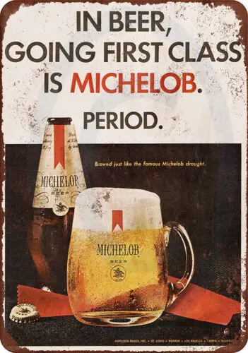 1967 Michelob Beer Ad Vintage LOOK Reproduction Metal Sign 8 x 12