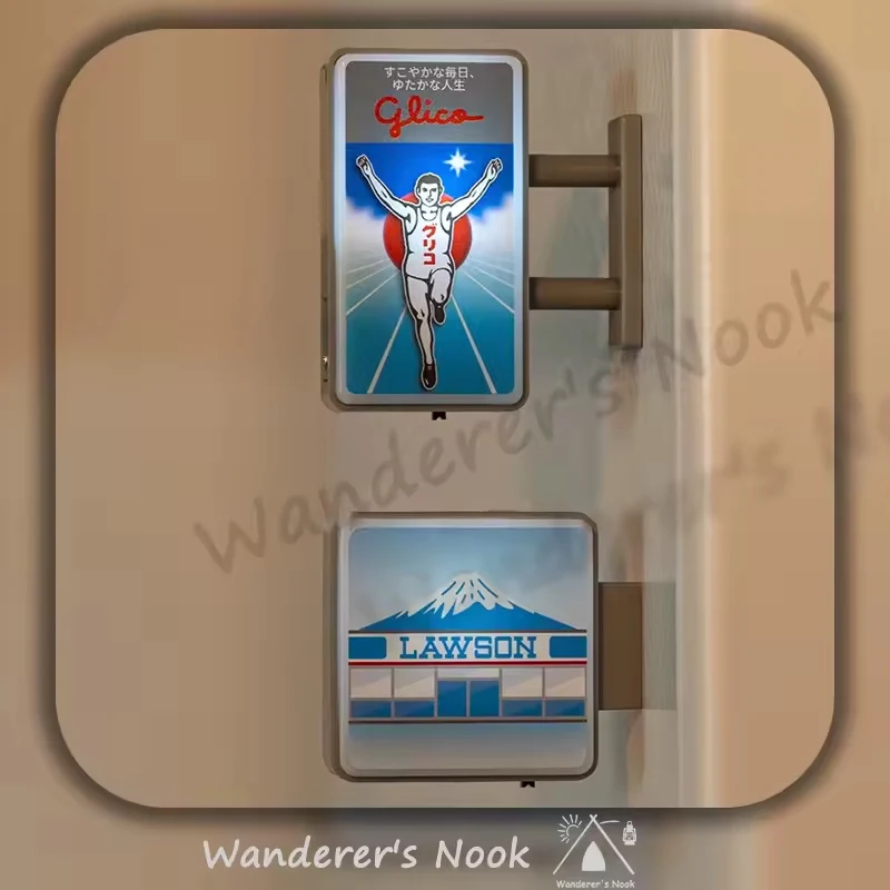 Dotonbori Glico Fuji Mountain Kawaguchiko Town Lawson Werbeschild Leuchtreklame Check-in Kühlschrankmagnet – Detail 4