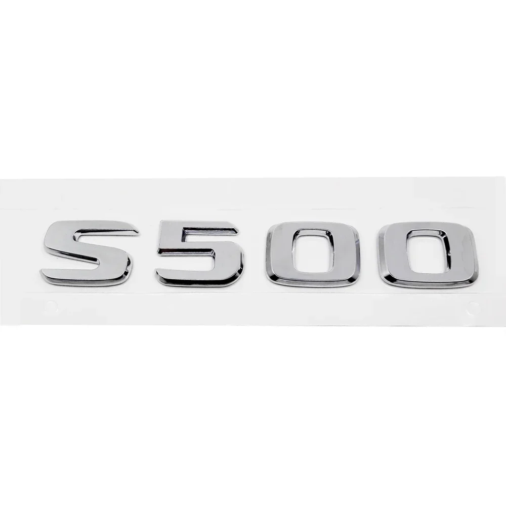 ABS Plastic S500 S500L S600 S600L Trunk Rear Logo Badge Emblem Sticker For Mercedes Benz S Class W126 W140 W220 W221 W222 C217