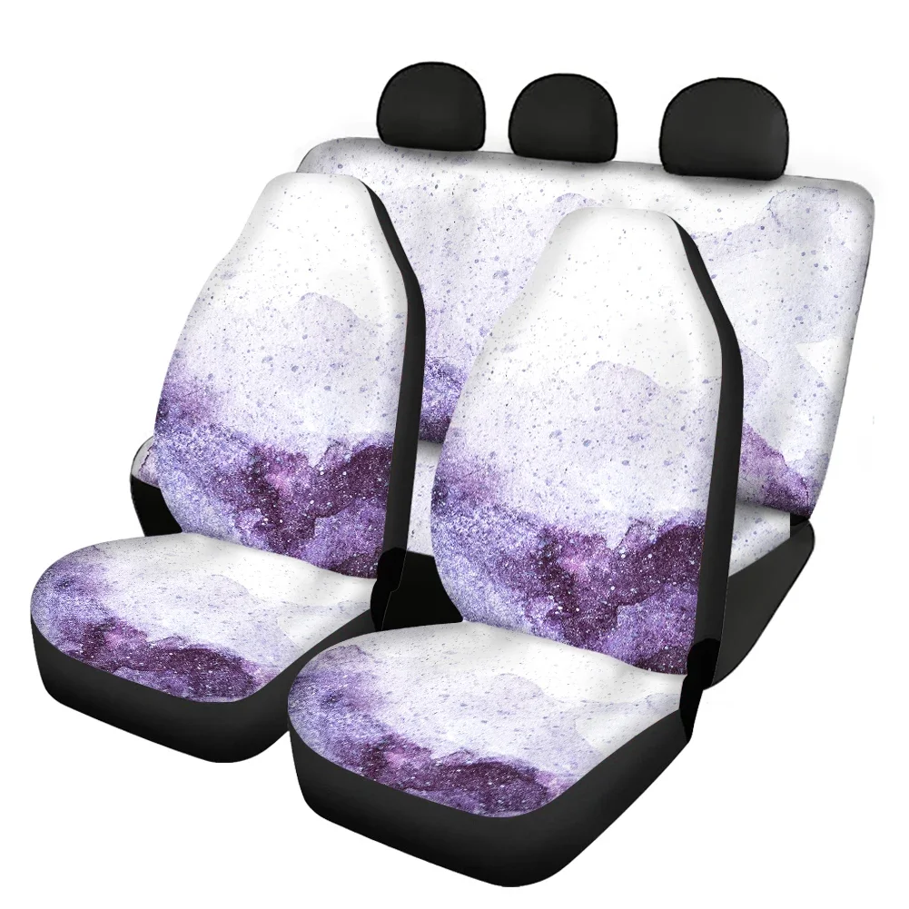 Pink and Grey Tie Dye Car Seat Cover Cushion Universal Breathable Front&Back for Vehicle Seat Covers Truck Accessory