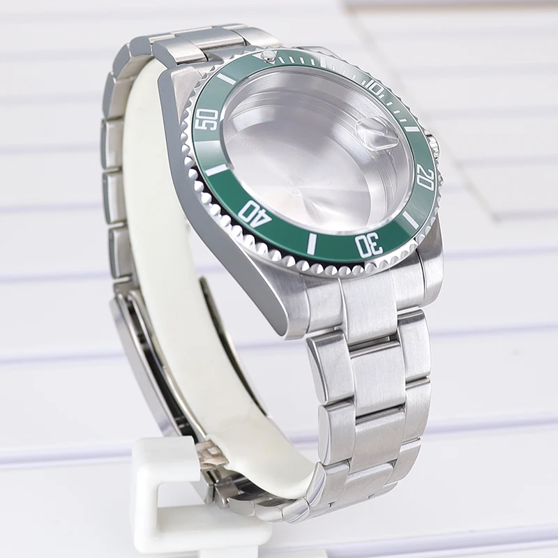 Fenya 40mm Taucheruhrengehäuse Armband Saphirglas für SUB Seiko NH35NH36 Nh38/34 ETA2824 Miyota8215 Uhrwerk 28,5mm Zifferblatt Schiebeschnalle – Detail 4