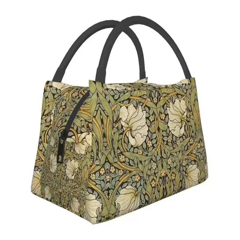 William Morris Pimpernel Insulated Lunch Bag for Outdoor Picnic Floral Textile Pattern Resuable Cooler Thermal Lunch Box Women