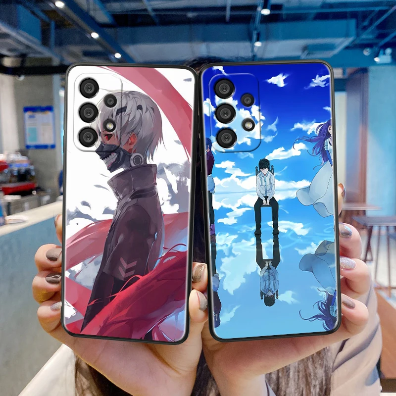 Anime Tokyo Ghoul Cute For Samsung A55 A35 A25 A15 A14 A73 A53 A13 A05S A03S A02S A71 A52 A32 Black Soft Phone Case