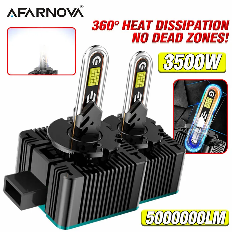 3500 واط D1S D3S LED Led زينون HID عدة D2S D4S D3R سيارة المصابيح الأمامية لمبات Canbus مصابيح السيارات توربو LED لشركة فولكس فاجن جولف 6 لسيارات BMW E92 E70