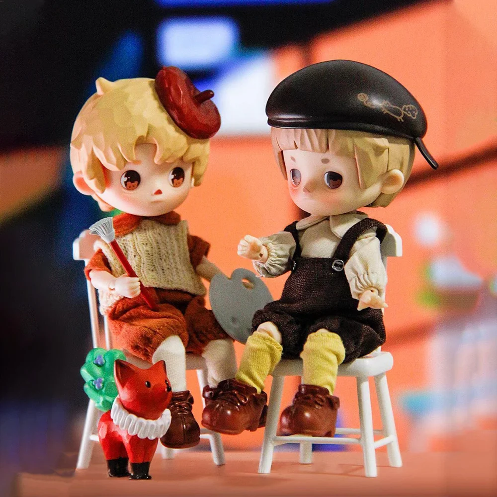 Penny's Box Little Painter And Little Witch Series Blind Box Action Figure Puppet Bjd Mini Figures Surprise Guess Boxes Doll Toy