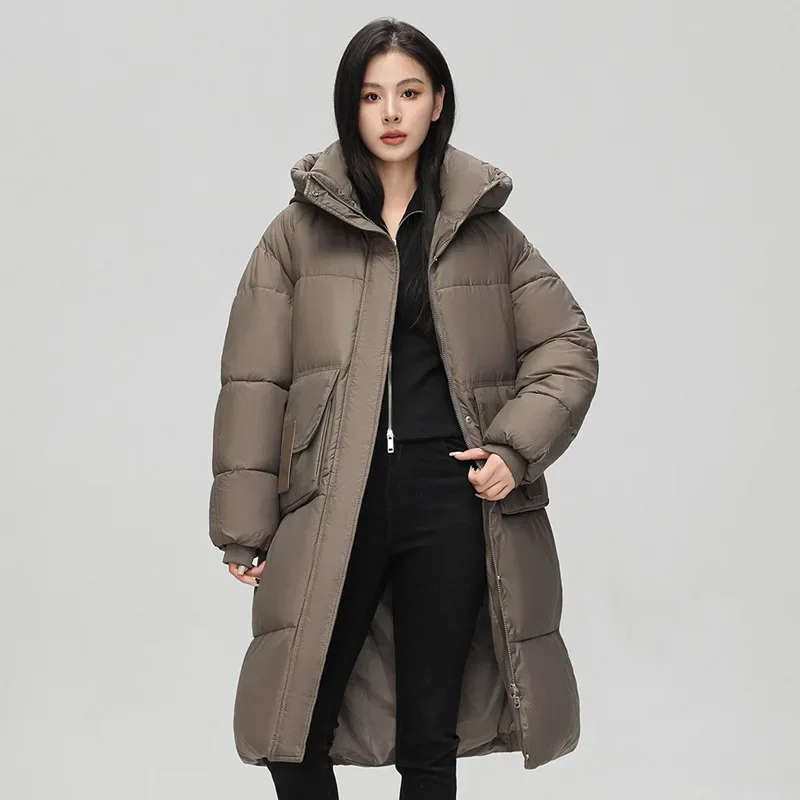 PinkyIsBlack 2024 New Style Down Cotton-padded Long Parkas Winter Puffer Jacket For Women Chic Korean Thickened Coat Clothes