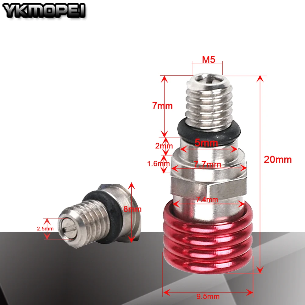 Motocross M5*0.8 Fork Air Bleeder Relief Valve For YZ YZF YZ85 YZ125 YZ250 YZ250F YZ450F WR250F WR450F Dirt Bike Motorcycle