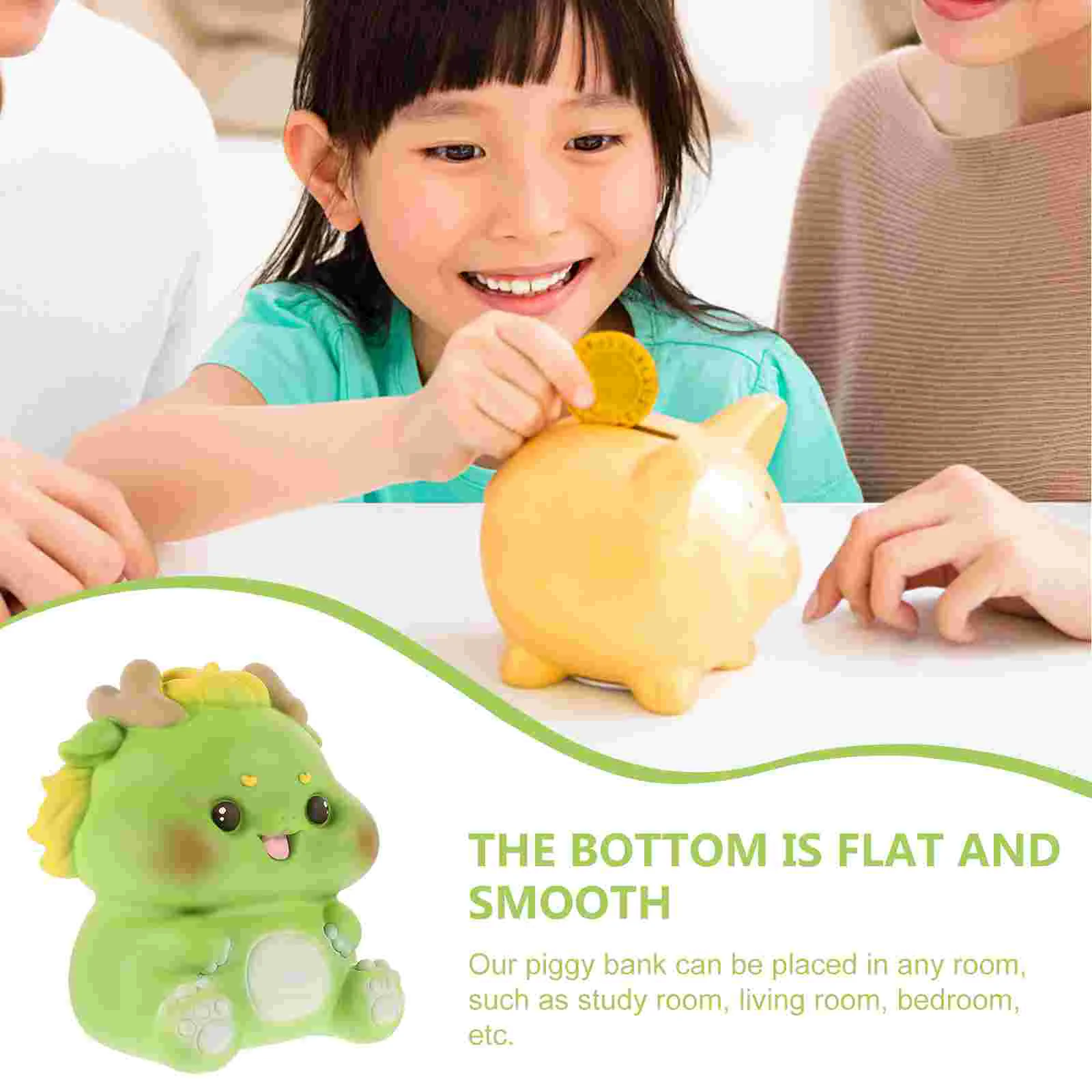 Money Counter Piggy Bank Longtengteng Xmas Ornaments Coin Saving Pot Girl Cartoon Jar Cute