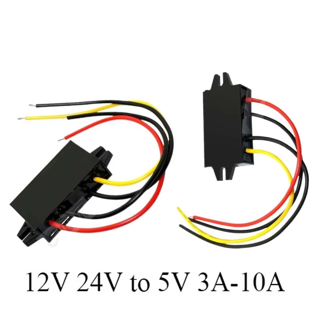 

12V 24V to 5V 3A-10A Step Down DC DC Converter Regulator 24V12 V Buck to 5 V 12 Volt to 5 Volt LED Power Supply for Cars