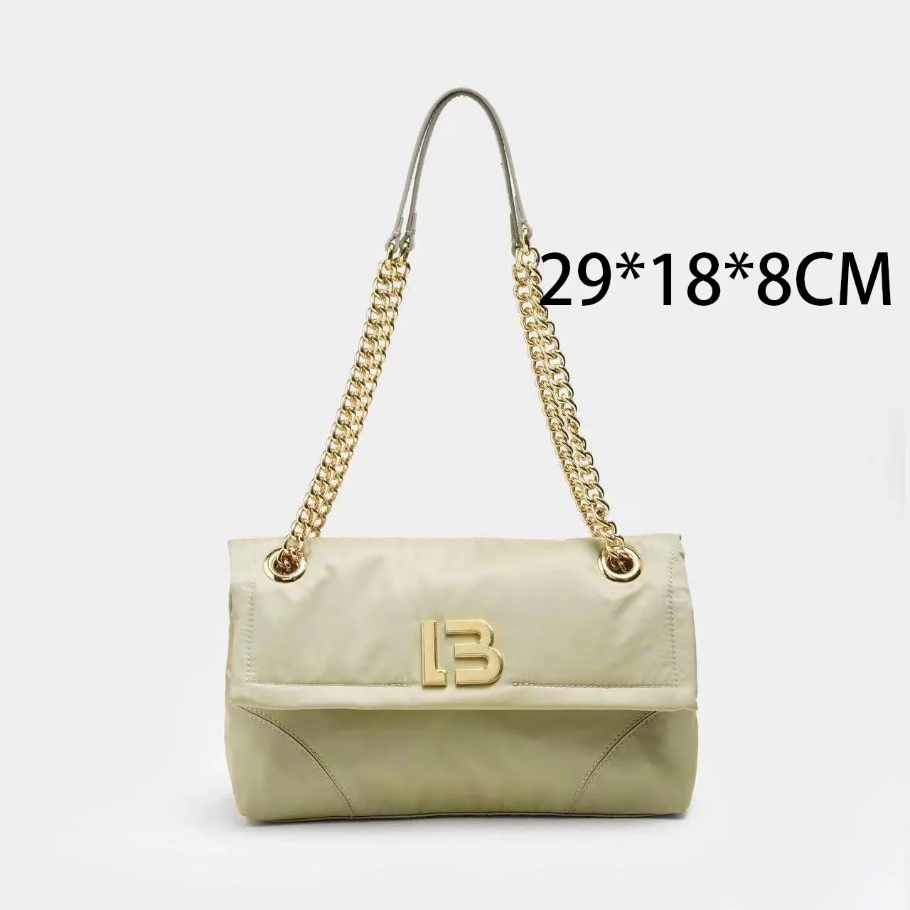 2024 classic light luxury gold chain advanced practical buckle beige square bag large capacity suitable for storing many items