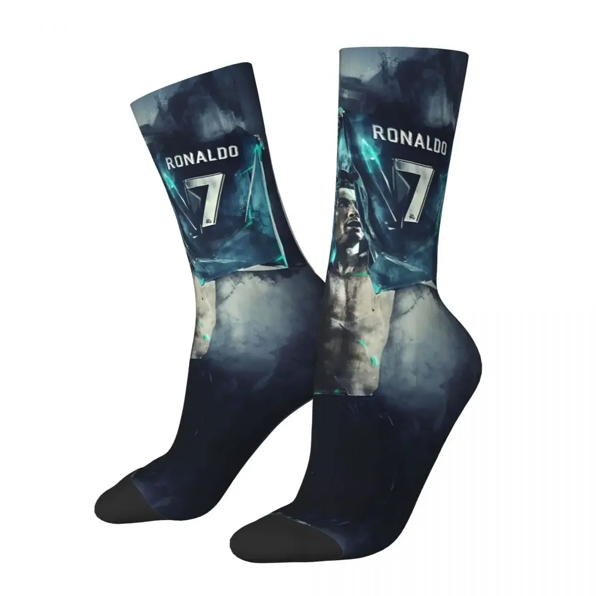 

New Men's Socks Crazy Football Legend CR7 Sock Sport Women's Socks Spring Summer Autumn Winter