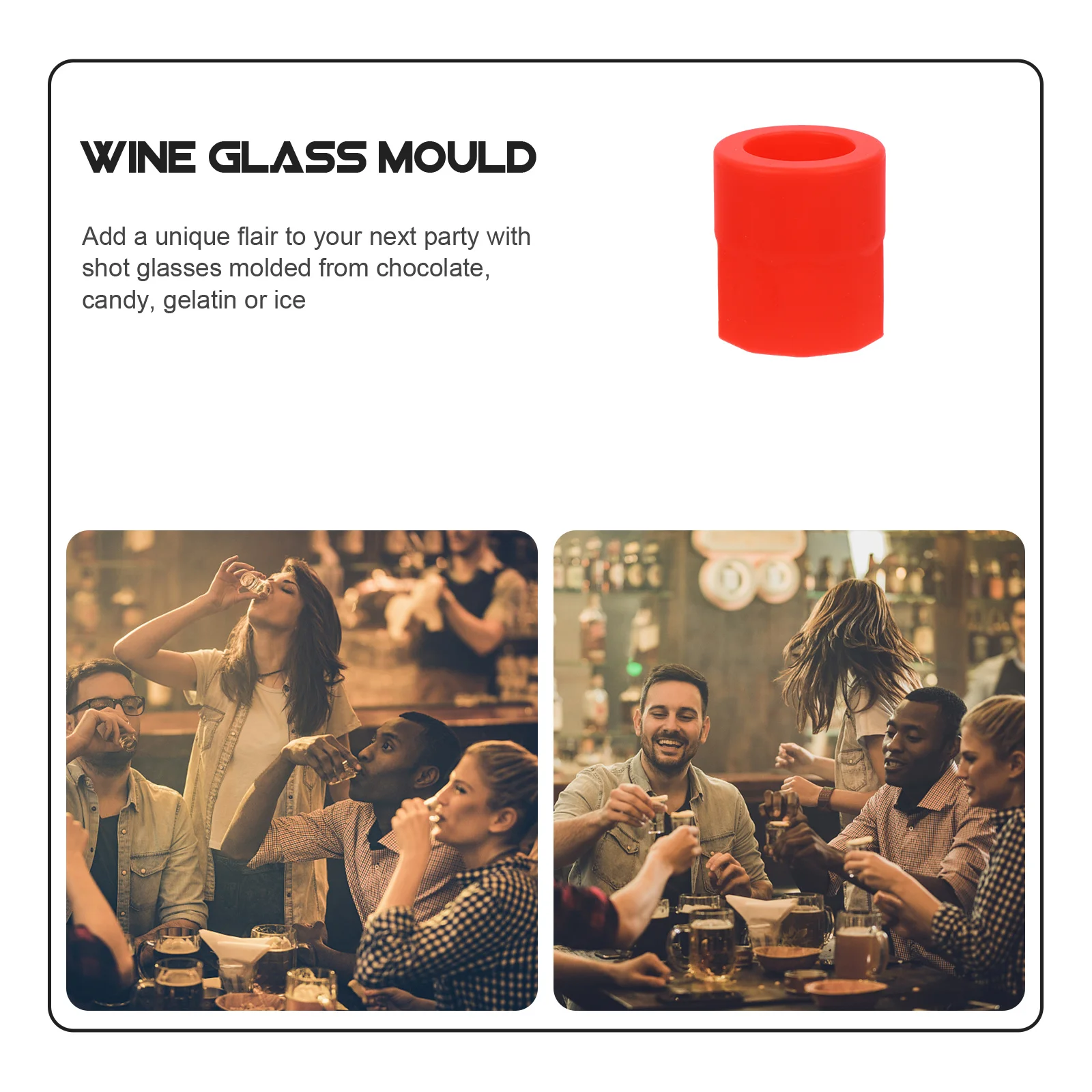 

10pcs Shot Mold Silicone Ice Molds For Chocolate Candy Whiskey Glass Bar Supplies Wine Glass Molds Kitchen Bar Tools