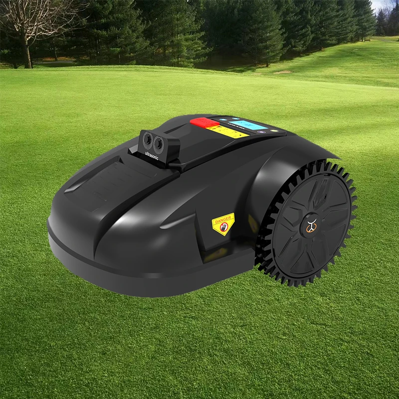 Robot Lawn Mower Garden E1800, Ultrasound, Work Area 1500m2, Once Recharge 500m2, Work 2-3Hours, 5.2Ah Lithium, LED Display