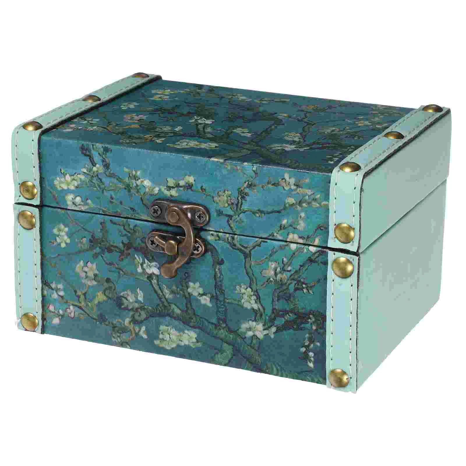 

Storage Box Treasure Chest Large Jewelry Boxes for Women Wooden Pirate Case Pu