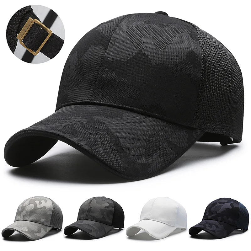 

New Men Summer Outdoor Mesh Baseball Cap for Male Trucker Hat Hollow Thin Breathable Snapback Adjustable Casquette Gorras Hombre