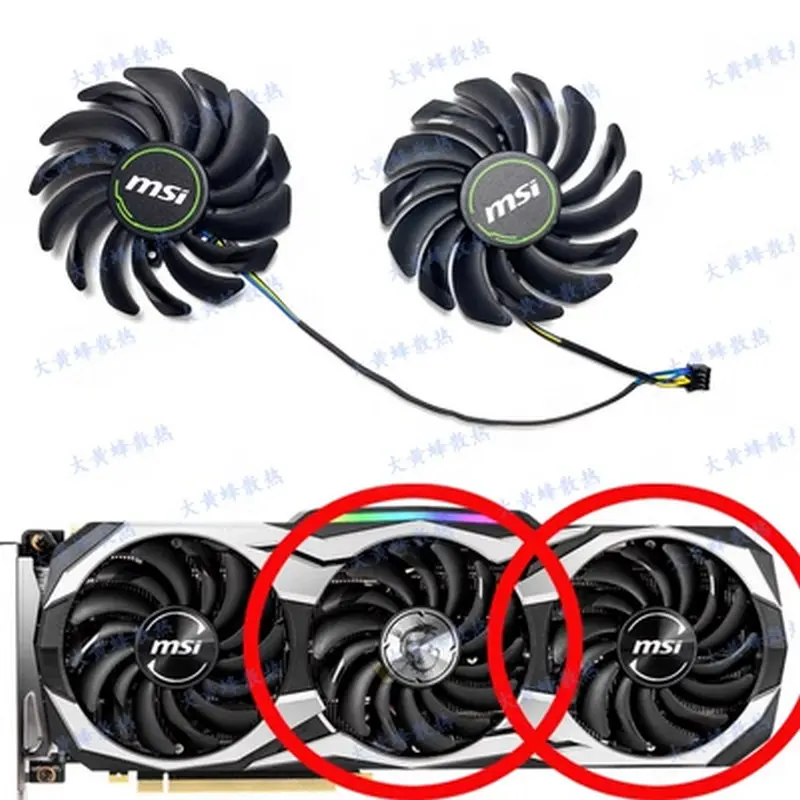 Nuevo Original para MSI RTX2080ti RTX2080 RTX2070 DUKE ventilador de refrigeración de vídeo gráfico PLD09210S12HH