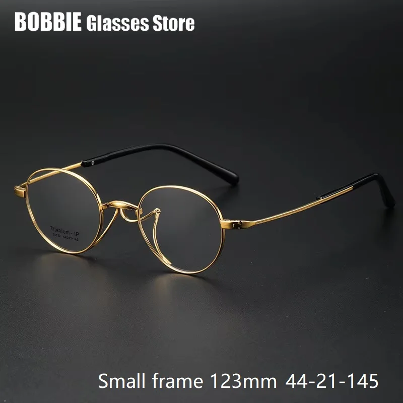 Glasses Frame Men Small Oval Designer Style Titanium Eyeglasses Ultralight Prescription Optical Eyewear Japanese Handmade Brand