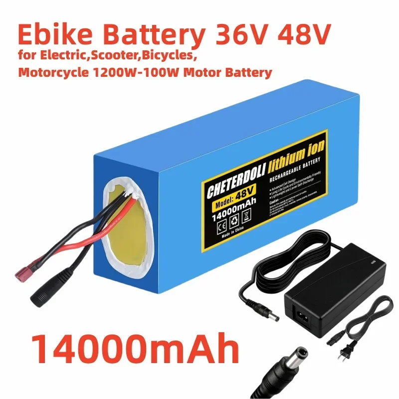 ก้อนแบตเตอรี่ลิเธียม16AH 14AH 36โวลต์48โวลต์พร้อม30A BMS สำหรับไฟฟ้าสกู๊ตเตอร์จักรยานรถจักรยานยนต์มอเตอร์1200วัตต์