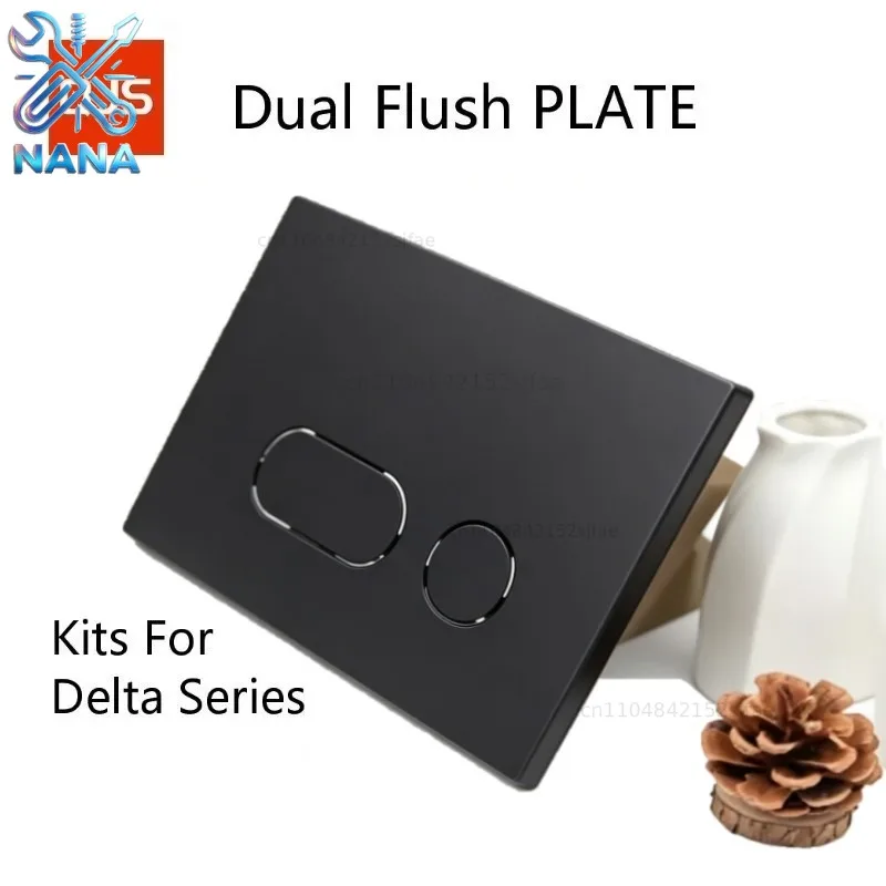 Delta 21 Actuator Flush panel for Geberi-t DELTA 50 Series Concealed Cistern, Toilet Button,Concealed Water Tank palte (Black)