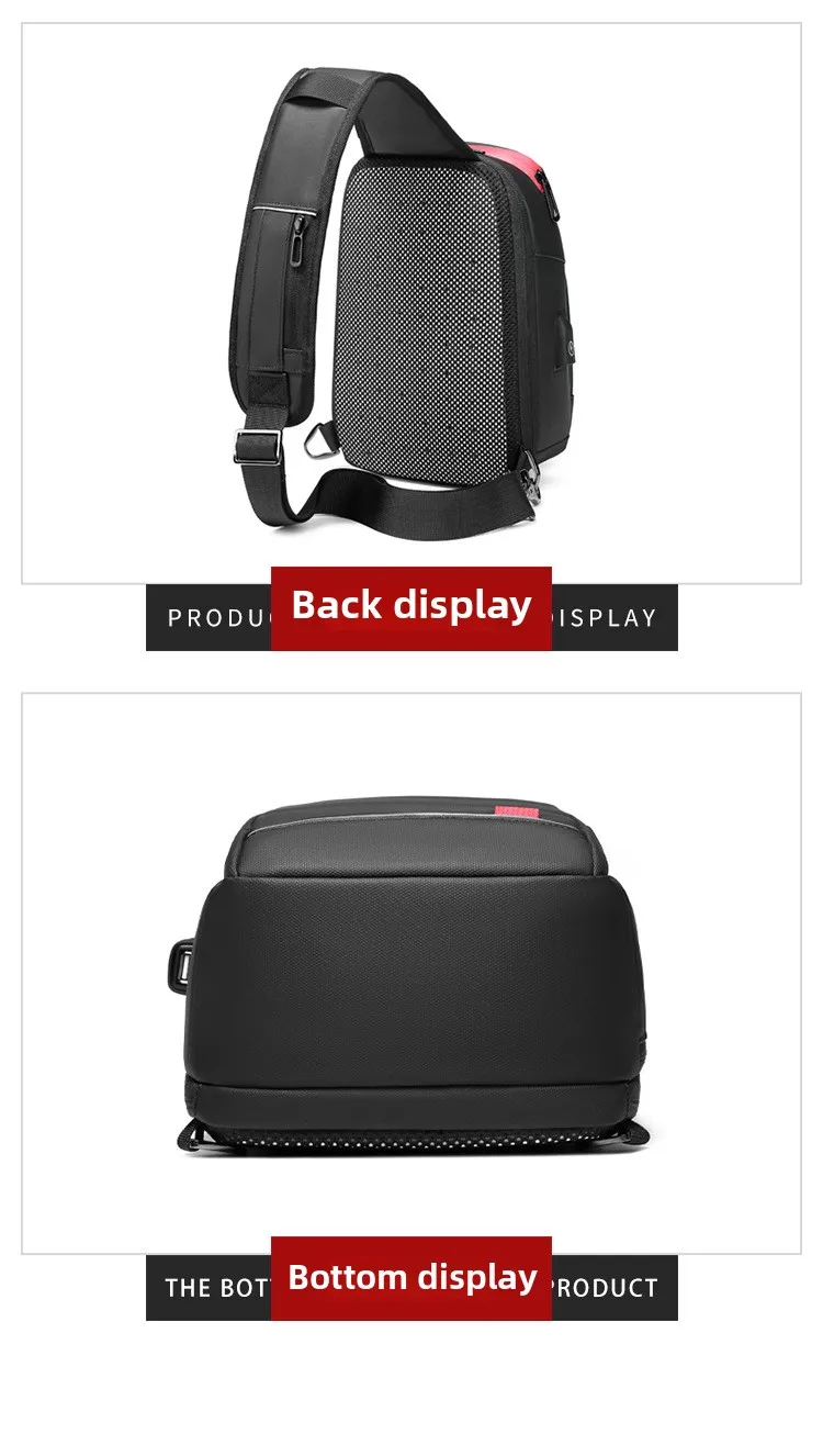 New Fashion Trend Men's Single Shoulder Outdoor Large Capacity Crossbody Bag Cross-border Daily Commuting Portable Chest Bag