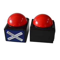 Red Buzzer Alarm Button Box con suono e allarme luminoso pulsante di riproduzione del suono Trivia Quiz Got Talent Buzzer per il gioco di risposta al concorso