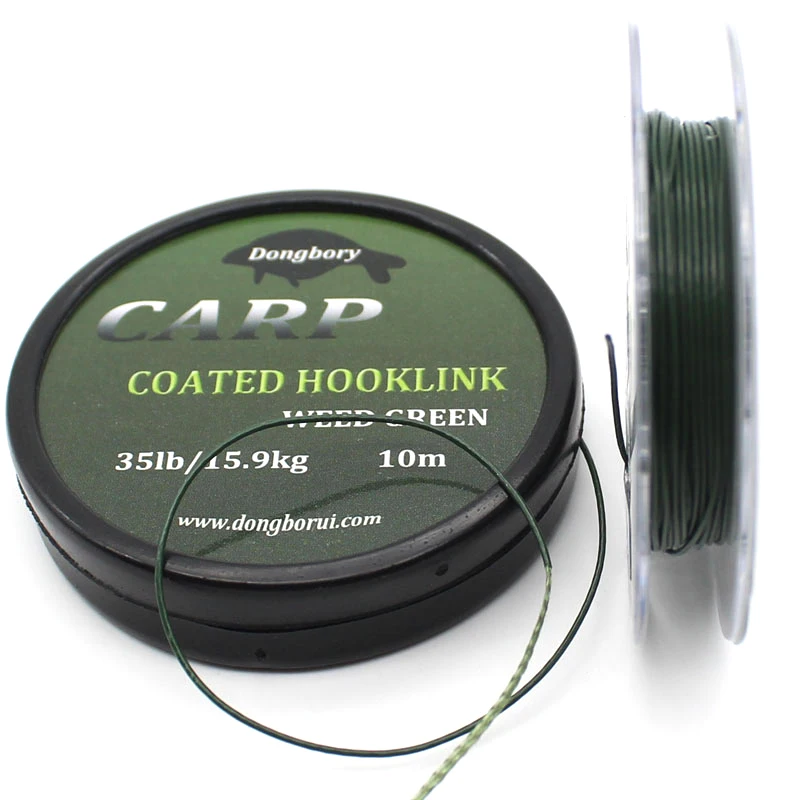 

10m Carp Fishing Coated Hook Link Line 15/25/35LB 8 Braid Strands Hooklink Stiff Rig For Carp Fishing Tackle Accessories