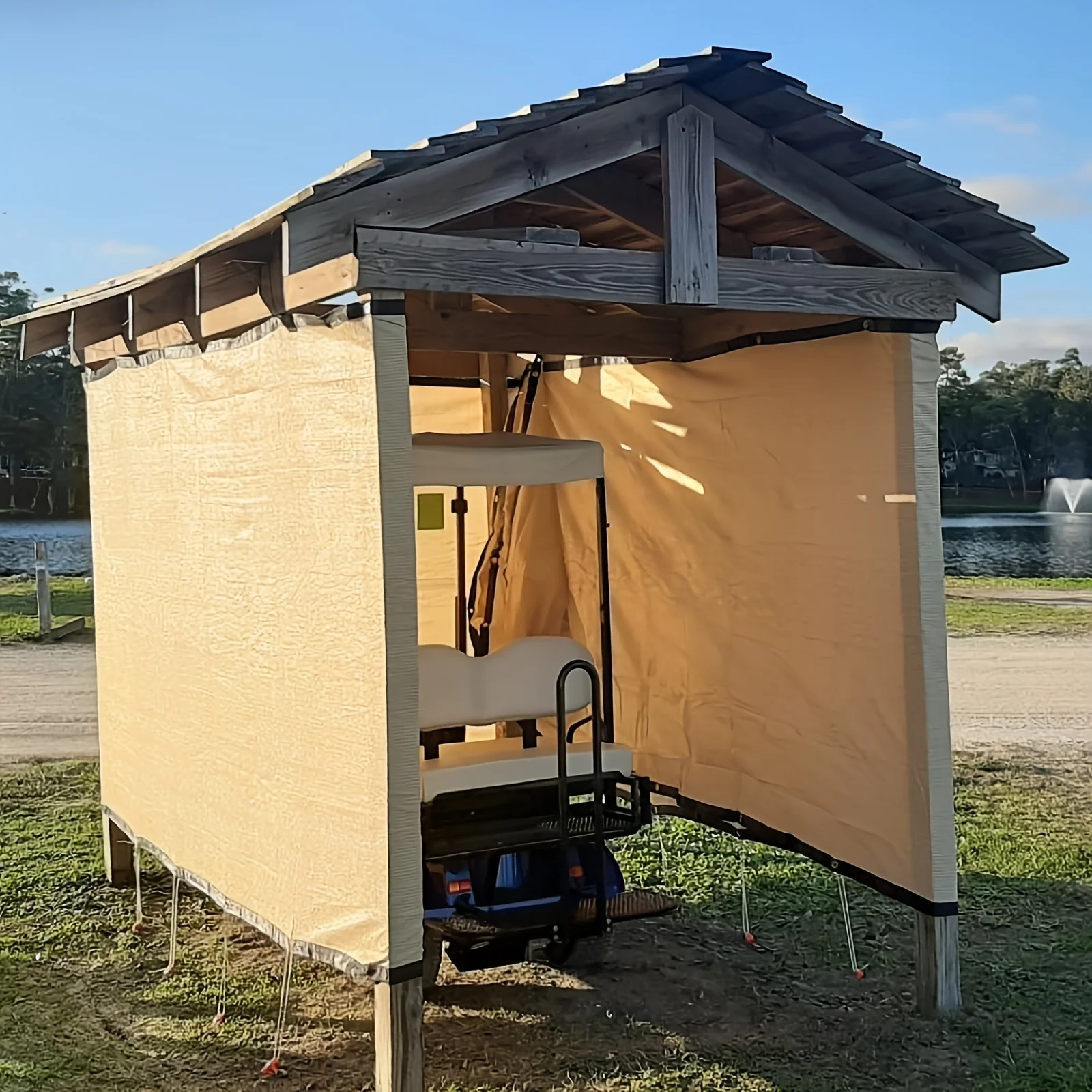 شبكة المظلة المعززة للشرفة مصنوعة من Hdpe عالية الكثافة مع معالجة سميكة، تتميز بتأثير تظليل احترافي