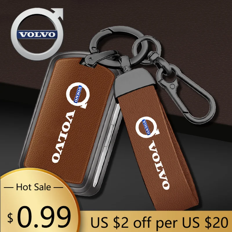 

Колпаки ступиц из сплава Zine, кожаный чехол для автомобильных ключей, защитный чехол для Volvo XC60 XC40 XC90 S90 V60 S60 V90 C40 Polestar 1 P