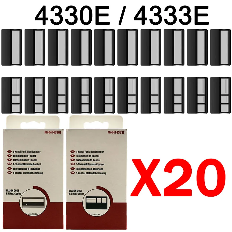

20PCS LiftMaster Chamberlain 4330E 4333E 4332E 4335E 4330EML 4332EML 4333EML 4335EML Garage Door / Gate Remote Control 433.92MHz