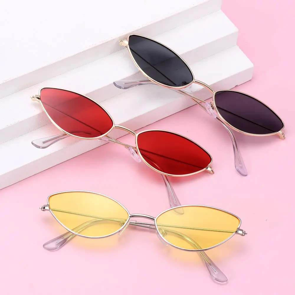 Classic Cat Eye Alloy Sunglasses Woman Brand Designer Small Frame Sun Glasses Female Vintage Metal Oculos Feminino