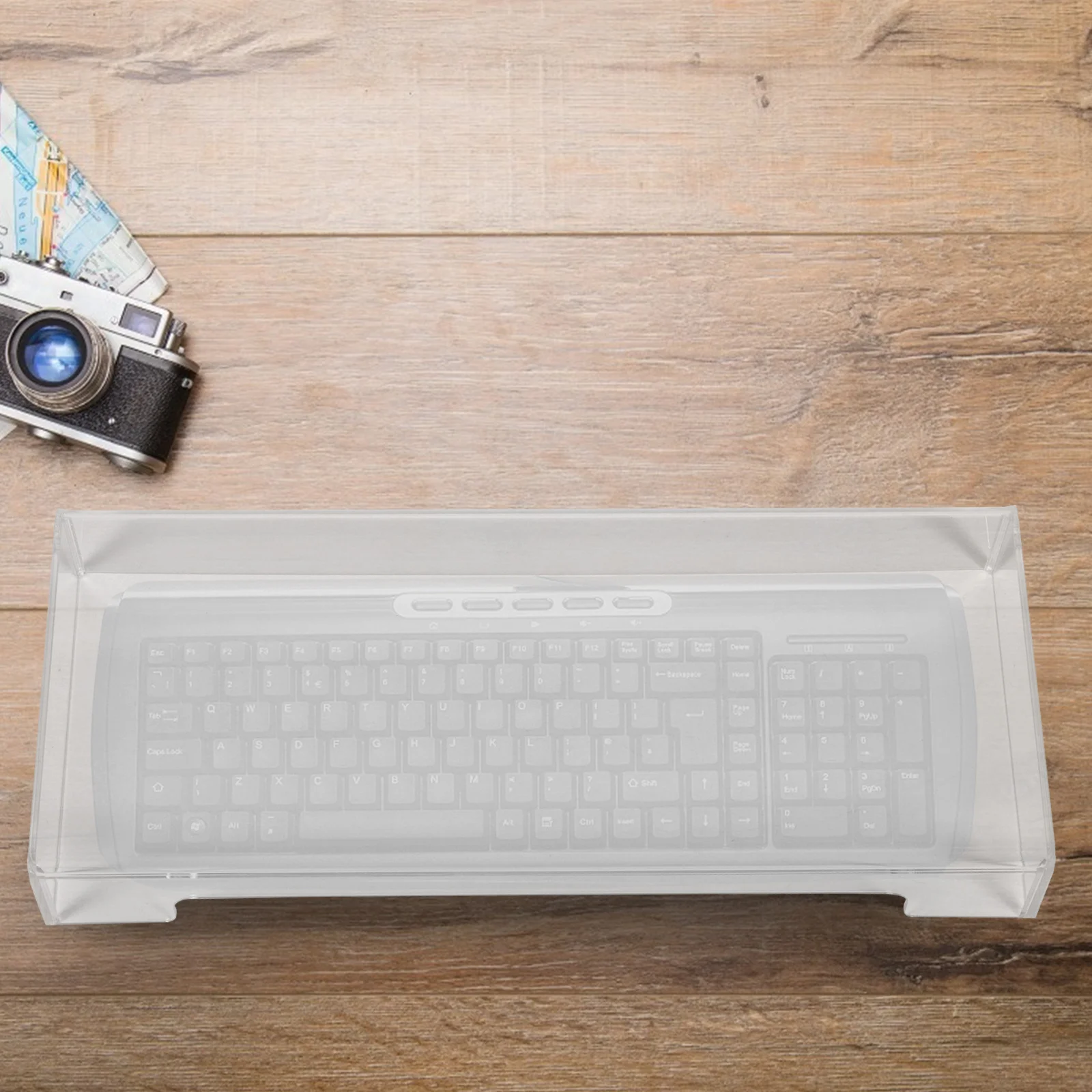 

1 шт. защитный чехол для клавиатуры, прозрачный акриловый водонепроницаемый пылезащитный чехол для 104 клавиш и 87 клавиш клавиатуры