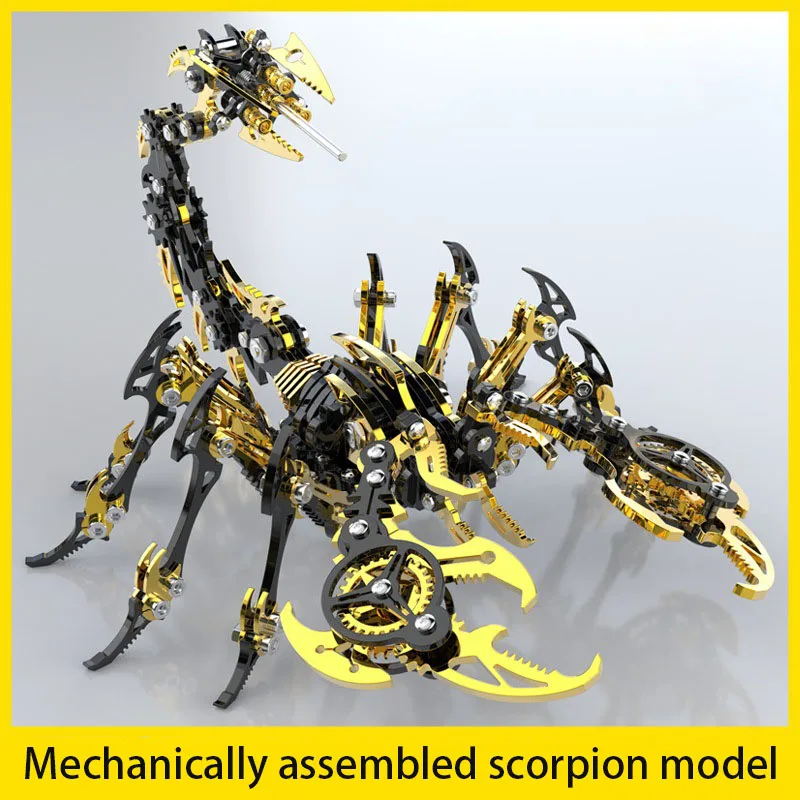 Mechanical assembly toy metal scorpion model handmade DIY difficult assembly decompression birthday gift for boy