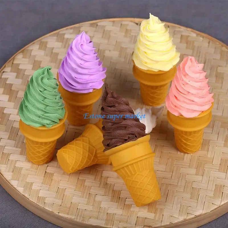 

090B Realistic Life-size Fake Sample Ice Cream for Interiors Stores Multi Colors