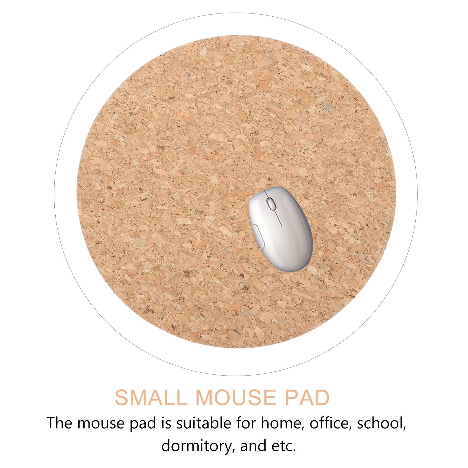 

2pcs Natural Cork Mouse Mat Smooth Dual-Sided For Gaming Office Work Round Small Mousepad Waterproof Anti-Fouling Home School