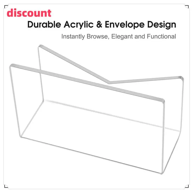 

Акриловый держатель для почты, органайзер для почты, столешница, держатель для письма для стола, держатель для конвертов, подставка для сортировки почты для домашнего офиса, прочный